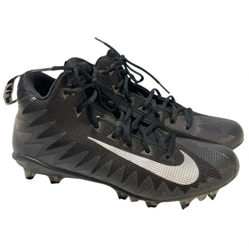 Nike Vapor Untouchable Elite football cleats in black and white - US 10.5